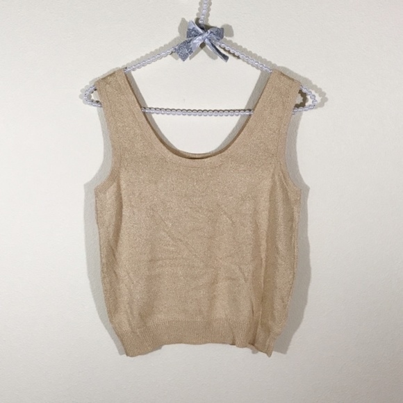 St. John Tops - St. John Basics Gold Shimmer Tank Shell